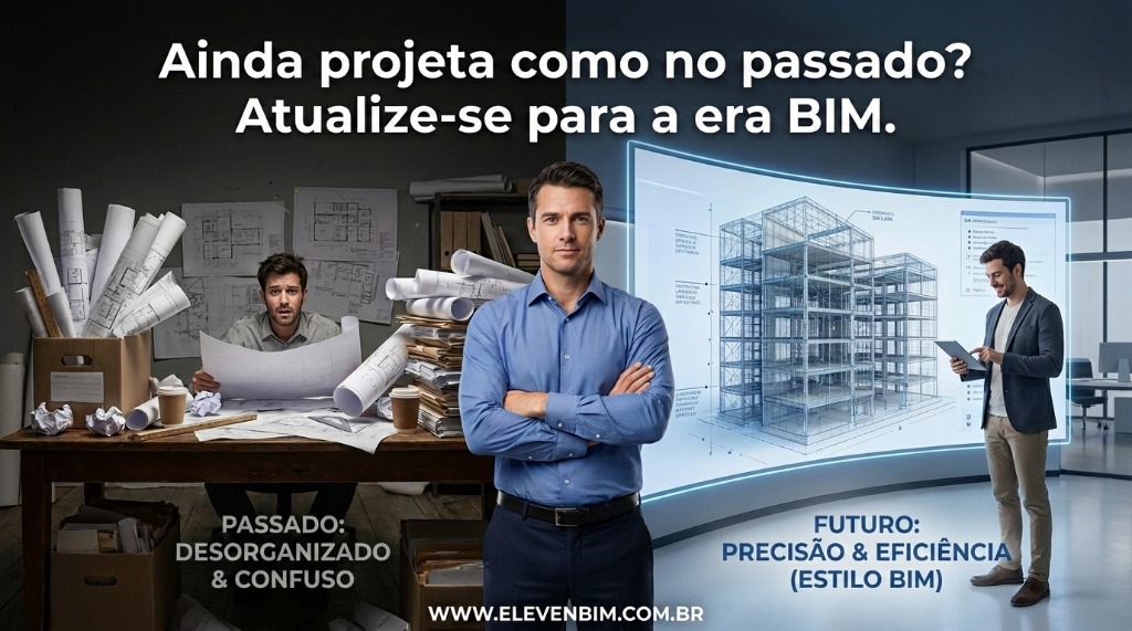Passado Desorganizado vs Futuro Precisão e Eficiência BIM